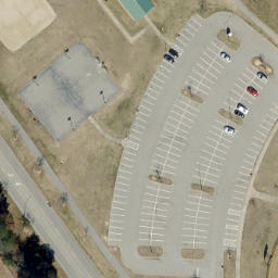 Sand Volleyball Court, Rocky Mount, NC — aerial view