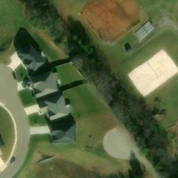 Sand Volleyball Court, TN — aerial view