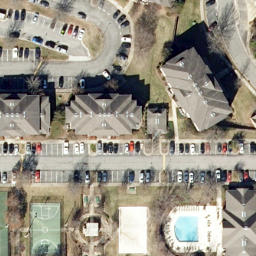 Sand Volleyball Court, Chapel Hill, NC — aerial view