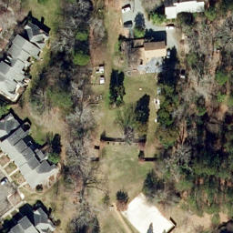 Sand Volleyball Court, Chapel Hill, NC — aerial view