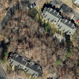 Volleyball Court, Durham, NC — aerial view