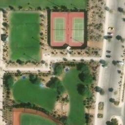 Grass Volleyball Court, Henderson, NV — aerial view