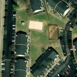 Sand Volleyball Court, TN — aerial view