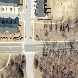 Volleyball Court, Durham, NC — aerial view