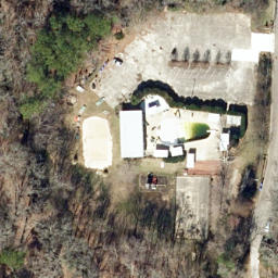 Sand Volleyball Court, Chapel Hill, NC — aerial view