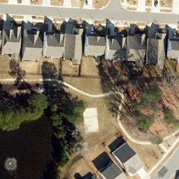 Volleyball Court, Durham, NC — aerial view