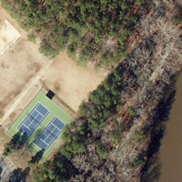 Sand Volleyball Court, Carrboro, NC — aerial view