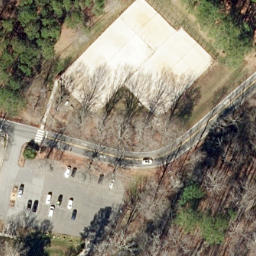 Umstead Volleyball Courts — aerial view