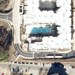 Sand Volleyball Court, Chapel Hill, NC — aerial view