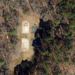 Volleyball Court, Durham, NC — aerial view