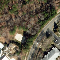 Sand Volleyball Court, Raleigh, NC — aerial view