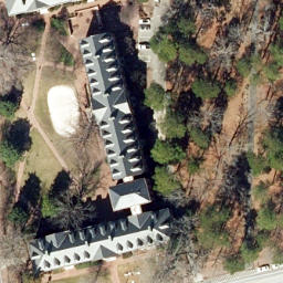 Sand Volleyball Court, Chapel Hill, NC — aerial view