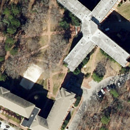Sand Volleyball Court, Chapel Hill, NC — aerial view