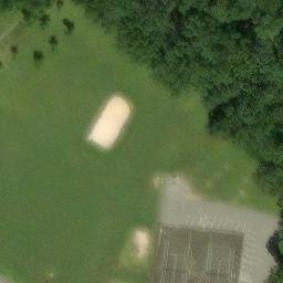 Sand Volleyball Court, Crossville, TN — aerial view