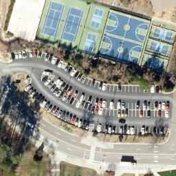 Sand Volleyball Court, Chapel Hill, NC — aerial view