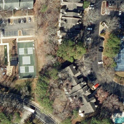 Sand Volleyball Court, Carrboro, NC — aerial view