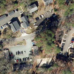 Sand Volleyball Court, Chapel Hill, NC — aerial view