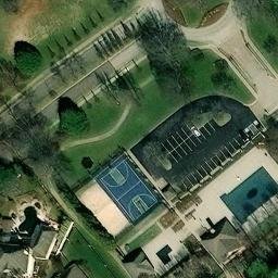 Sand Volleyball Court, TN — aerial view