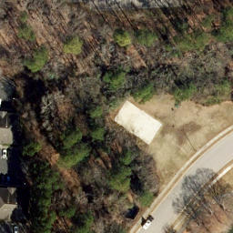 Sand Volleyball Court, Raleigh, NC — aerial view