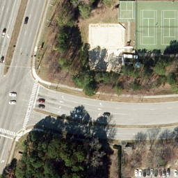 Volleyball Court, Raleigh, NC — aerial view