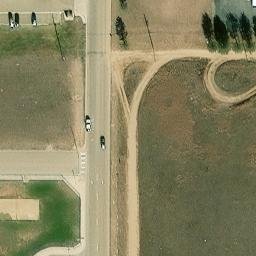 Sand Volleyball Court, Dumas, TX — aerial view