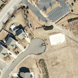 Sand Volleyball Court, Morrisville, NC — aerial view