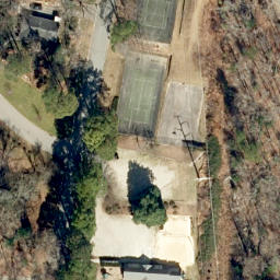 Volleyball Court, Raleigh, NC — aerial view