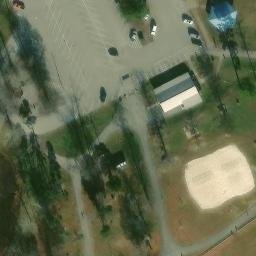 Sand Volleyball Court, TN — aerial view