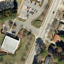 Sand Volleyball Court, Raleigh, NC — aerial view