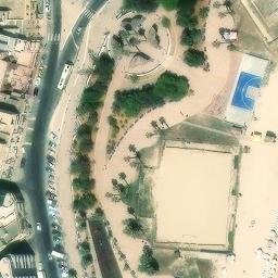Sand Volleyball Court — aerial view