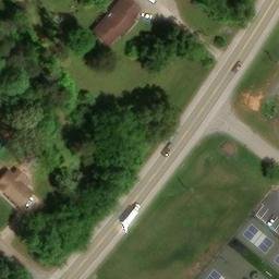 Sand Volleyball Court, Louisville, TN — aerial view