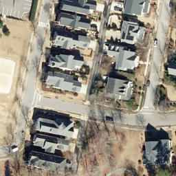 Sand Volleyball Court, Cary, NC — aerial view