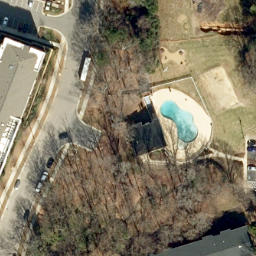 Volleyball Court, Raleigh, NC — aerial view