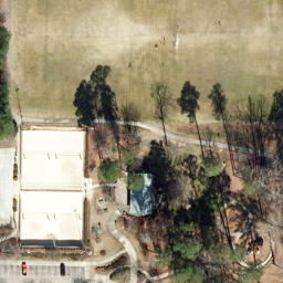 Volleyball Court, Cary, NC — aerial view