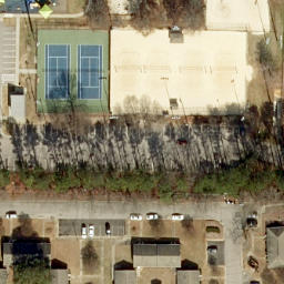 Sand Volleyball Court, Raleigh, NC — aerial view