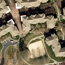 Wolf Vilage Volleyball Courts — aerial view