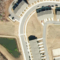 Sand Volleyball Court, Wendell, NC — aerial view