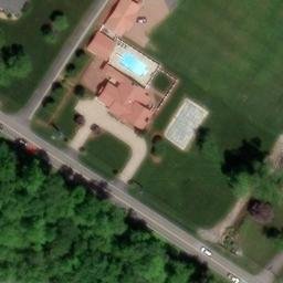 Sand Volleyball Court, St. Stephens, NC — aerial view