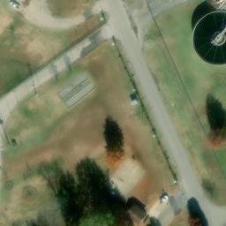 Sand Volleyball Court, Batesville, AR — aerial view