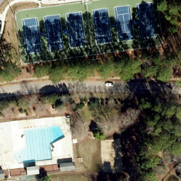 Sand Volleyball Court, Cary, NC — aerial view