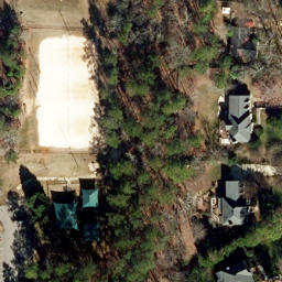 Sand Volleyball Court, Apex, NC — aerial view