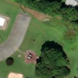 Sand Volleyball Court, Asheboro, NC — aerial view