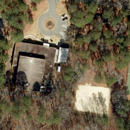 Sand Volleyball Court, Raleigh, NC — aerial view
