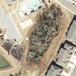 Sand Volleyball Court, Apex, NC — aerial view