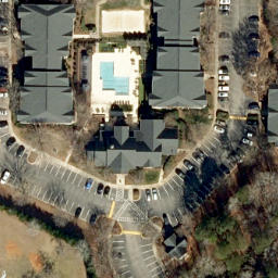 Sand Volleyball Court, Raleigh, NC — aerial view