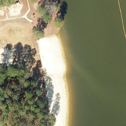 Sand Volleyball Court, NC — aerial view