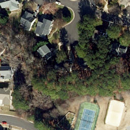 Sand Volleyball Court, Apex, NC — aerial view