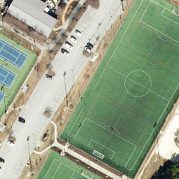 Sand Volleyball Court, Apex, NC — aerial view