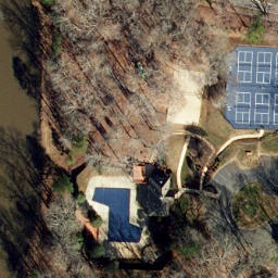 Volleyball Court, Cary, NC — aerial view