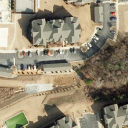 Sand Volleyball Court, Garner, NC — aerial view